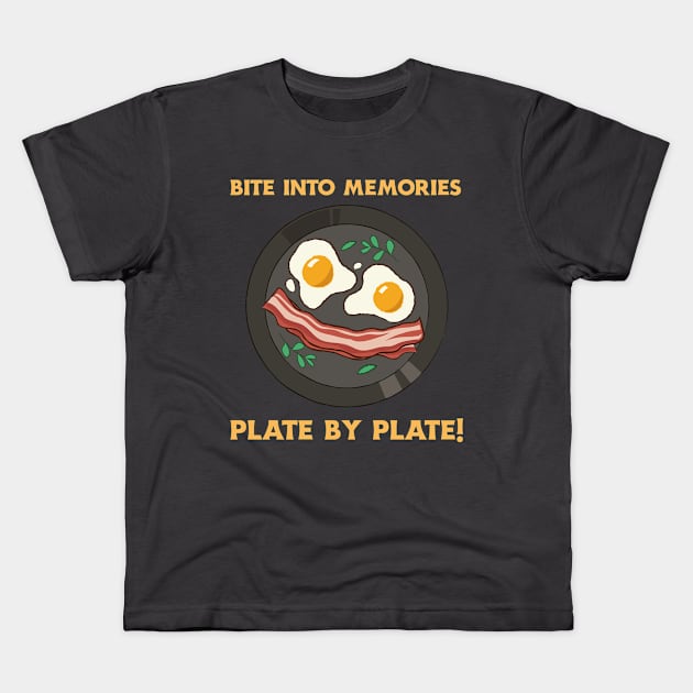 Food bloggers eat memories Kids T-Shirt by Hermit-Appeal